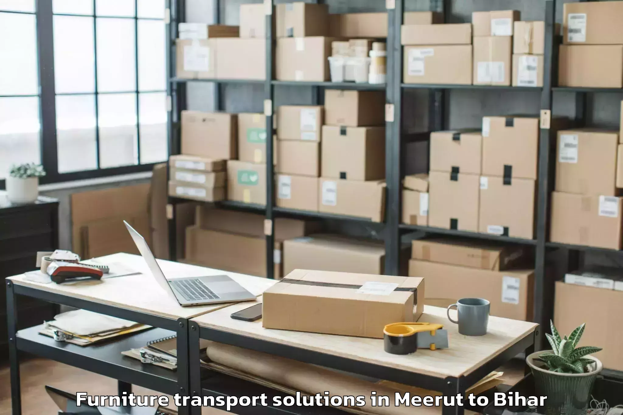 Discover Meerut to Pratapganj Furniture Transport Solutions